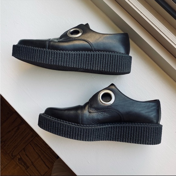MARC JACOBS • Leather Platform Flats - Picture 6 of 13